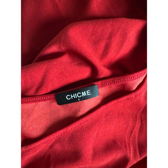 CHICME Red one shoulder top size L - Picture 9 of 10